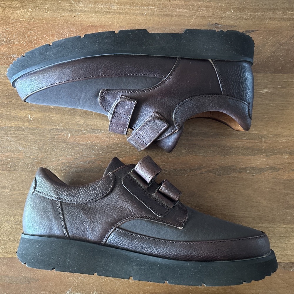 Xsensible‎ By P.W. Minor Orthopedic Shoes Nubuck Nylon Brown Black Size 11 M EUC